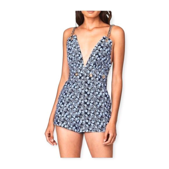 Brand new CARMAR Floral Chain Strap & Rivet Romper - Picture 3 of 11